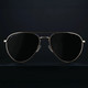 product variation OPTIC NERVE Unisex Shakedown Matte Gold/Matte Black Metal Sunglasses with Polarized Brown Lens Silver Mirror (22826) image