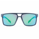 product variation OPTIC NERVE Unisex Larimer Matte Aluminum Gray Sport Sunglasses with Polarized Smoke Lens Green Mirror (22849) image