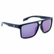 product variation OPTIC NERVE Unisex Larimer Matte Black Sport Sunglasses with Polarized Smoke Lens Blue Mirror (22850) image
