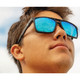 product variation OPTIC NERVE Unisex Larimer Matte Gray Tortuga Sport Sunglasses with Hydroglare Polarized Smoke Lens Ice Blue Mirror (22883) image