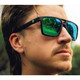 product variation OPTIC NERVE Unisex Larimer Matte Black Sport Sunglasses with Hydroglare Polarized Brown Lens Green Mirror (22884) image