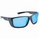 product variation OPTIC NERVE Unisex Staunton Matte Aluminum Gray Frame with HYDROGLARE Polarized Smoke Lens Ice Blue Mirror Sunglasses (22876) image