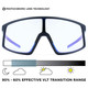 product variation OPTIC NERVE Unisex Stone Cat Matte Black Frame with Photochromic Lens Blue Mirror Sunglasses (22842) image