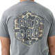 product variation BURLEBO Rad Dad Deer Camo/Dark Heather Grey Short Sleeve Tee (SST-RDDC-DHG) image