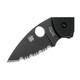 product variation SPYDERCO Lil Native 2.42in G-10 Black Compression Lock Black Blade Serrated Knife (C230GSBBK) image
