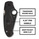 product variation SPYDERCO Para 3 Lightweight 2.92in Black Blade Knife (C223PBBK) image