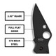 product variation SPYDERCO Para 3 Lightweight 2.92in Black Blade Knife (C223PBBK) image