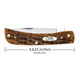 product variation CASE XX Sod Buster Jr Peach Seed Jig Amber Bone CS Pocket Knife (30092) image