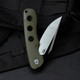 product variation Green G10 Handle | Satin+Black D2 Blade image