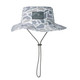 product variation Burlebo white camo bucket hat, lightweight polyester sun hat for fishing image