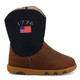 product variation TWISTED X Infant's Driving Moc Mocha/Navy/American Flag Boots (ICA0052) image