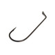 product variation GAMAKATSU 25-Pack Jig 60 Round Bend Light Wire Flat Eye Size 3/0 NS Black Hooks (61413-25) image