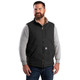 product variation Berne V818 Black sherpa-lined washed duck vest with sherpa lined hand pockets image