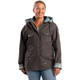 product variation Berne WCH65 Titanium women's flannel-lined duck barn coat with zip-off hood image