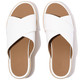 product variation Open Box (Damaged package): FITFLOP Platfforms Espadrille Leather Wedge Cross Slides, Color: Urban White, Size: 10 (A5K-194-080) image