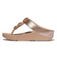 product variation Open Box (Damaged package): FITFLOP Fino Beadie-Button Metallic Toe-Post Sandals, Color: Metallic Classic Beige, Size: 10 (IU1-C90-080) image