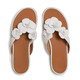 product variation Open Box (Damaged package): FITFLOP Gracie Flower Leather Flip-Flops Sandals, Color: Urban White, Size: 8 (A4A-194-060) image