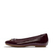 product variation Open Box (Damaged package): FITFLOP Delicato Bow Textured Patent-Leather Ballet Flats, Color: Cherry, Size: 9 (A0K-D69-070) image