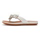product variation Open Box (Damaged package): FITFLOP Gracie Flower Leather Flip-Flops Sandals, Color: Urban White, Size: 7 (A4A-194-050) image