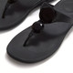 product variation Open Box (Damaged package): FITFLOP Solay Glossy-Disc Toe-Post Sandals, Color: Black, Size: 9 (A5W-001-070) image