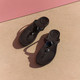 product variation Open Box (Damaged package): FITFLOP Solay Glossy-Disc Toe-Post Sandals, Color: Black, Size: 9 (A5W-001-070) image