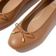 product variation Open Box (Damaged package): FITFLOP Delicato Bow Soft Leather Ballet Flats, Color: Desert Tan, Size: 11 (HX8-A69-090) image