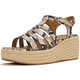 product variation FITFLOP Women's Platfform Snake Espadrille Fisherman Hazy Taupe/Black Sandals (A9J-E37) image