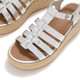 product variation FITFLOP Women's Platfform Metallic Espadrille Fisherman Silver Sandals (A9R-011) image