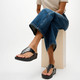 product variation FITFLOP Women's Lulu Crocodile Toe-Post All Black Sandals (A9S-090) image