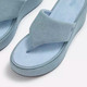 product variation Open Box (Damaged package): FITFLOP Platfforms Denim Wedge Toe-Post Sandals, Color: Light Denim, Size: 7 (A5I-E01-050) image