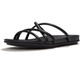 product variation Open Box (Damaged package): FITFLOP Gracie Leather Strappy Slides, Color: All Black, Size: 10 (A4D-090-080) image