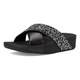 product variation Open Box (Damaged package): FITFLOP Lulu Crystal-Mix  Metallic Cross Slides, Color: All Black, Size: 9 (JL1-090-070) image