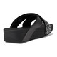 product variation Open Box (Damaged package): FITFLOP Lulu Crystal-Mix  Metallic Cross Slides, Color: All Black, Size: 9 (JL1-090-070) image
