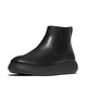 product variation Open Box (Damaged package): FITFLOP Iq-Comff Leather Zip Ankle Boots, Color: All Black, Size: 8 (E2Z-090-060) image