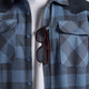 product variation BORN PRIMITIVE Men's Rugged Woodsman Stretchy Flannel Shirt - Overcast image
