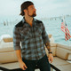 product variation BORN PRIMITIVE Men's Rugged Woodsman Stretchy Flannel Shirt - Overcast image