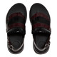 product variation FITFLOP Women's F-Mode Stack Leather Black/Dark Merlot Toe-Post Sandals (ADL-E72) image