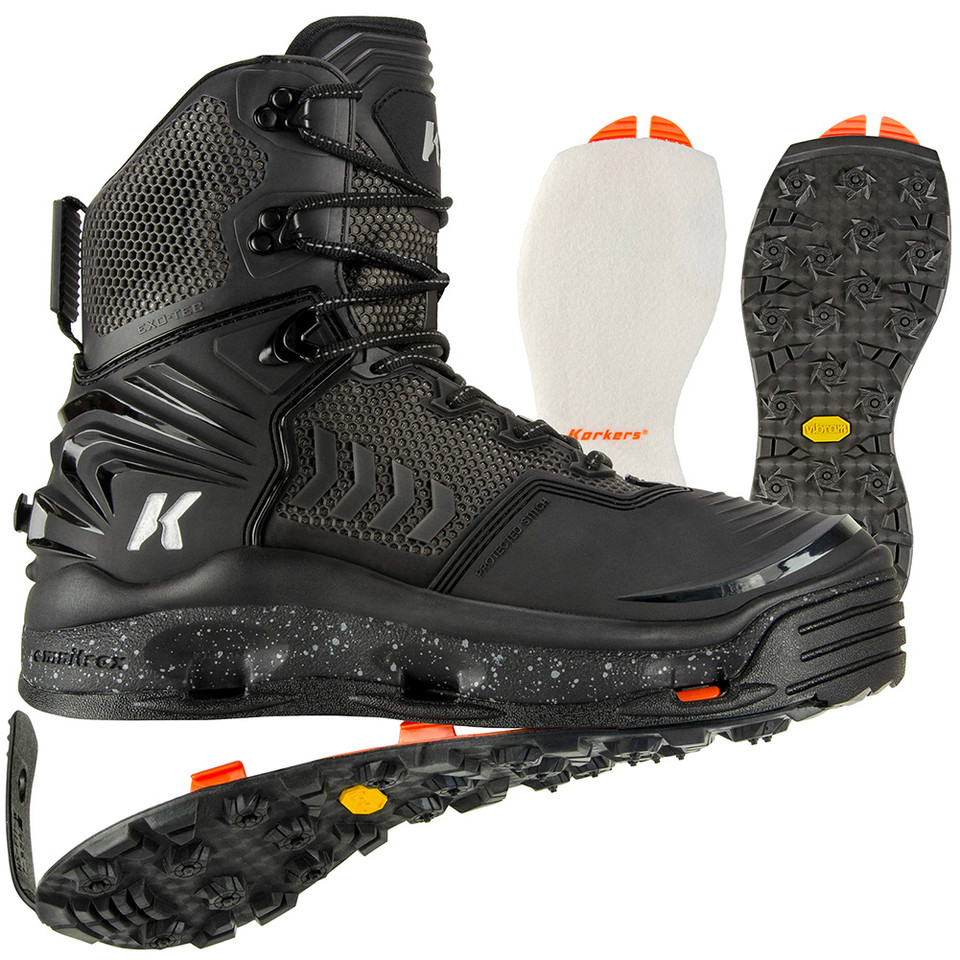 ネロブース Korkers Wading Boots Korkers OmniTrax V3.0 Triple Threat