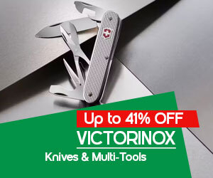 graphic, Victorinox knife displayed on a metallic tabletop, text, Not Just a Blade, But a Legend – Victorinox Returns with a Wide Selection