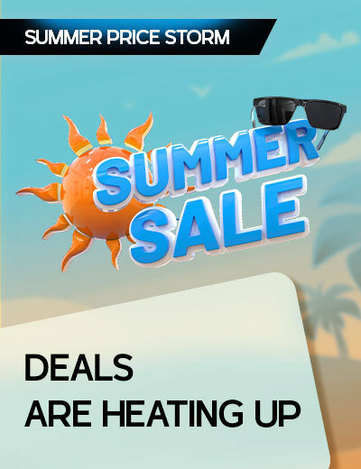 graphic, sun and sunglasses, text, summer sale, deals are heating up, link to summer sale items