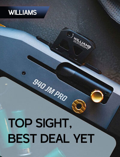 graphic, Close-up of WILLIAMS Gun Sight, text,  WILLIAMS Gun Sights Sale