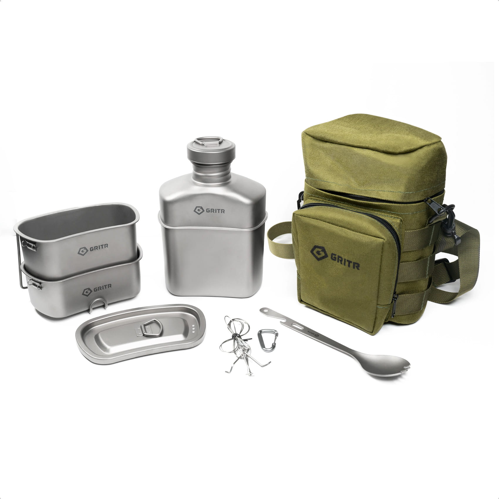 usキャンティーンセット GRITR Titanium Canteen Kit