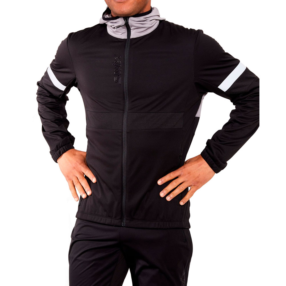 SWIX Men Nybo Full Zip Black Jacket 212217-10000