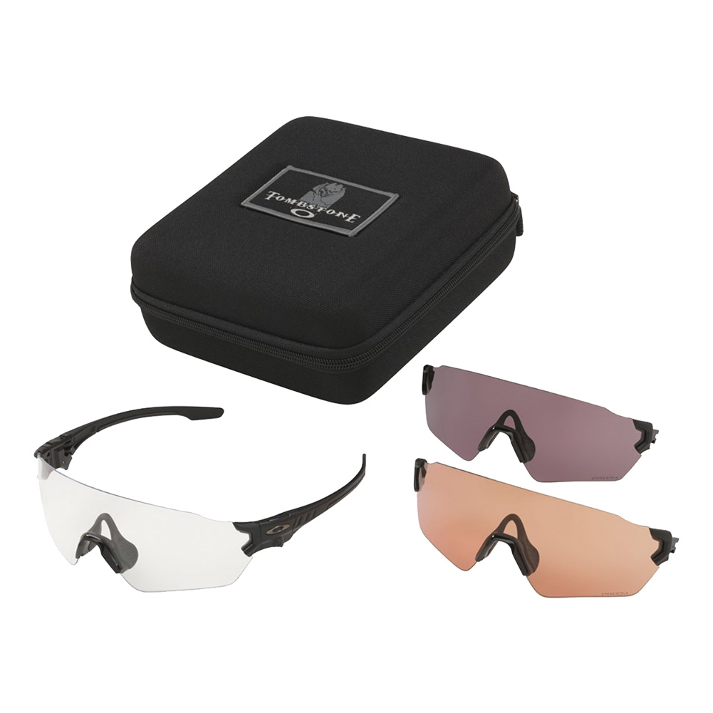 OAKLEY SI Tombstone Matte Black Frame/ Clear/ Prizm Black Spoil Array  Eyewear (OO9328-01)