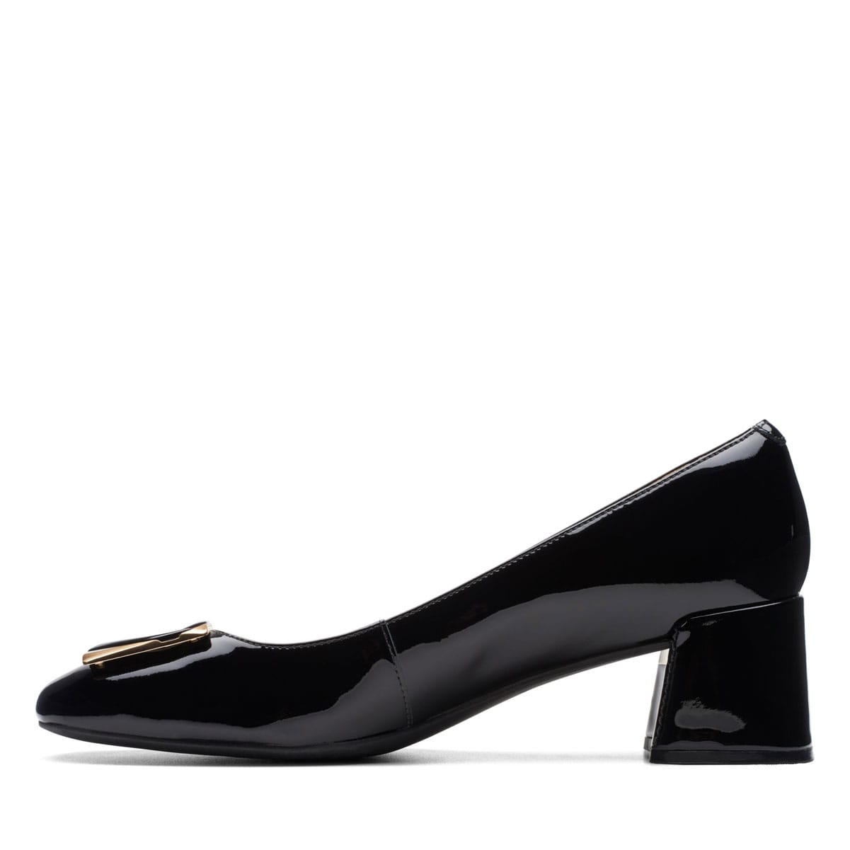 CLARKS Womens Nyta45 Jazz Black Patent Shoes 26174697