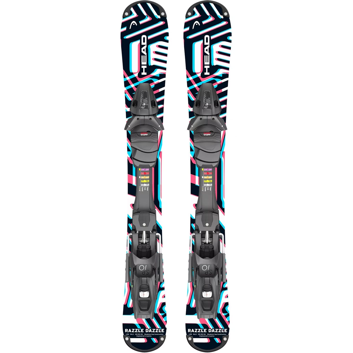 HEAD RazzleDazzle Black White 94 Snowblades 316994-94