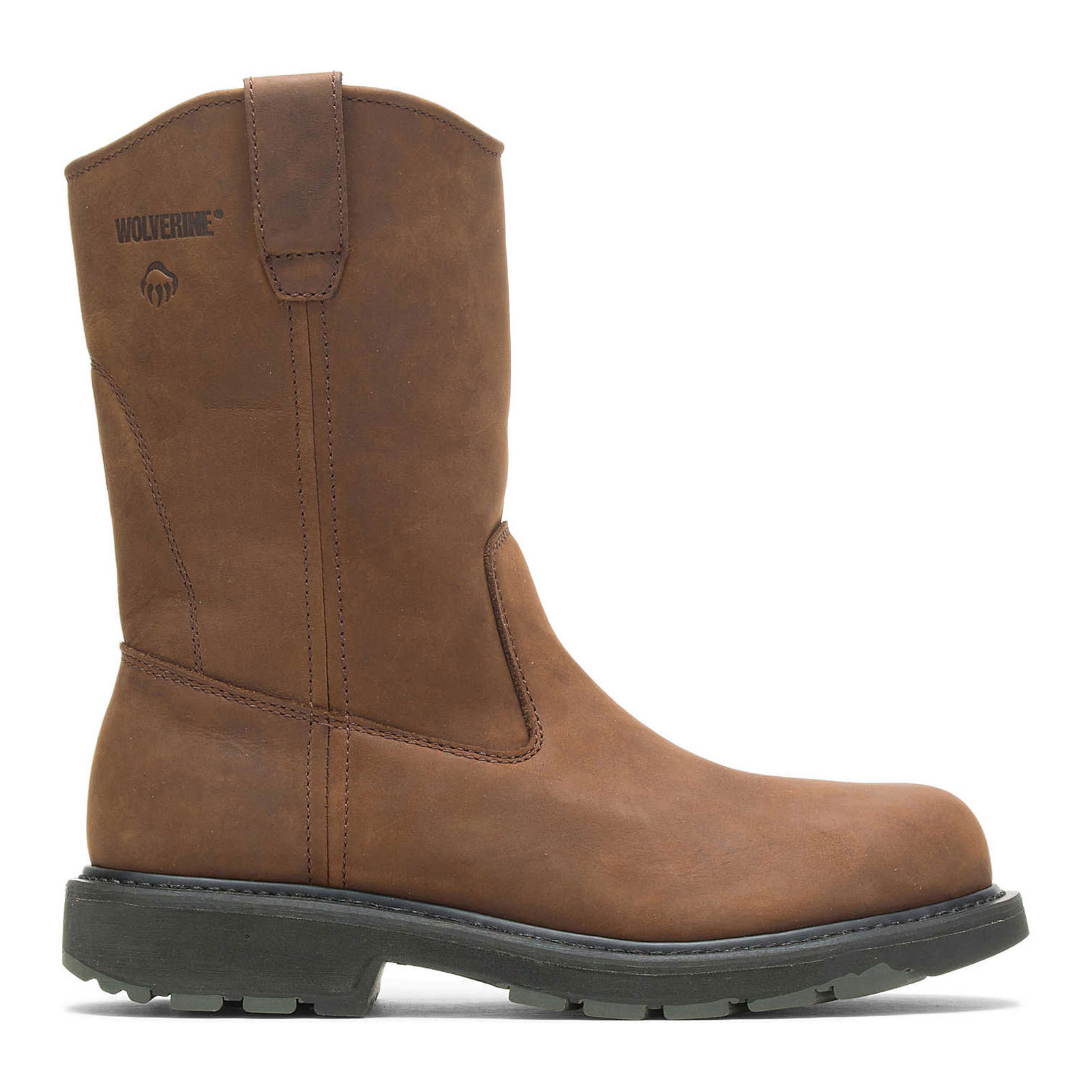 WOLVERINE 10in Wellington Dark Brown Work Boots W04727