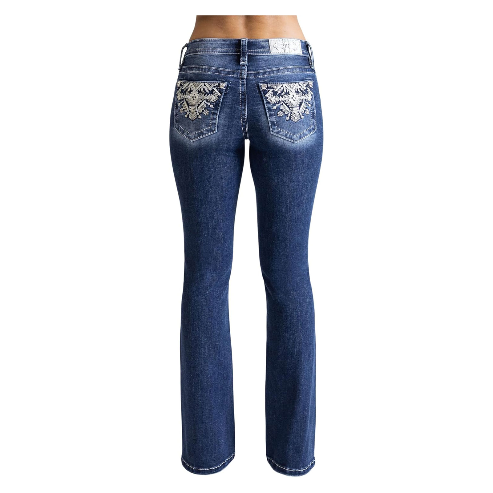 MISS ME Womens Aztec Stitch Jeans M9356BL