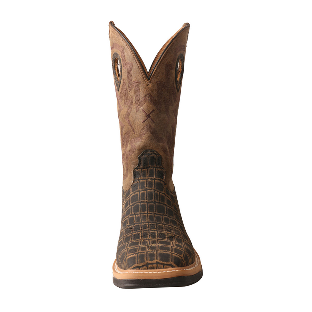 TWISTED X Mens Lite Cowboy Cayman Print Workboot MLCA003