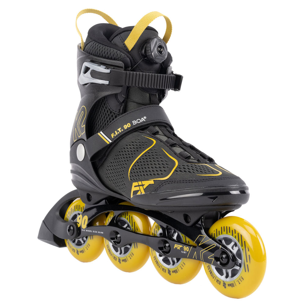 Buy K2 SKATE Men's F.I.T. 90 BOA Gray/Mustard Inline Skates (I220202101) online. Find best prices for K2 Skate Skates at GritrOutdoors – an Authorized K2 Skate Dealer